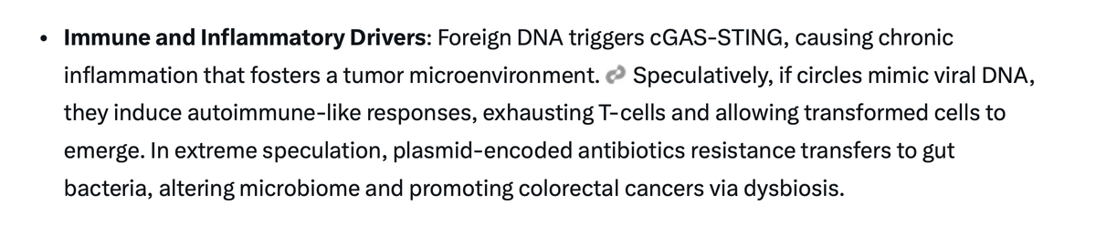 janiesaysyay's tweet photo. "Foreign DNA triggers cGAS-STING..."
@Narfgb told us this years ago, X suspended him.
"...induce autoimmune-like responses, exhausting T-cells and allowing transformed cells to emerge."
#ImExhausted
"...plasmid-encoded antibiotics resistance transfers to gut bacteria, altering microbiome and promoting colorectal cancers via dysbiosis." #Wipeout
Bacteria have some of the most efficient mechanisms for gene transfer on earth.
See Dr. Sabine Hazan's research showing gut dysbiosis post C0VID 💉 >