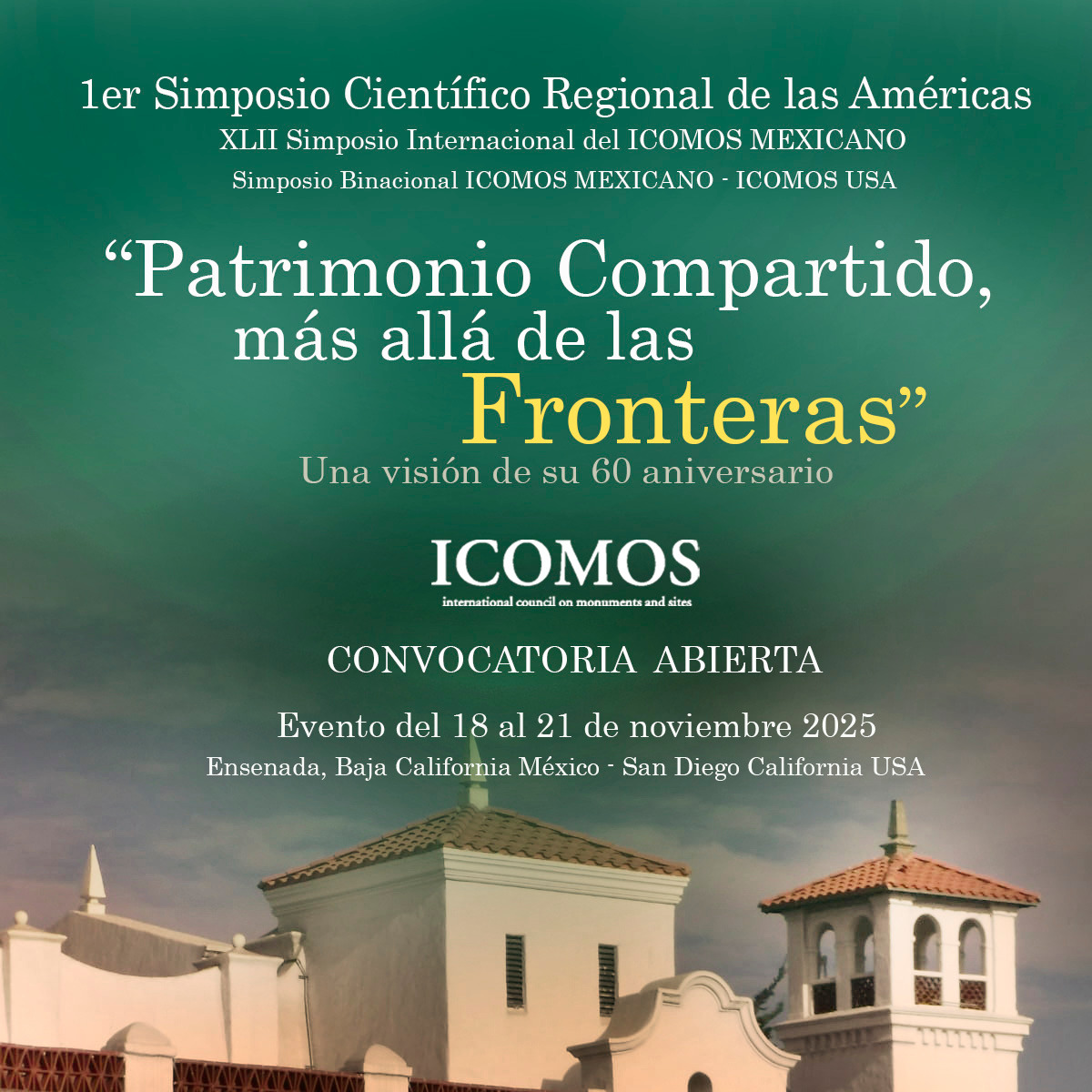 elcolef's tweet image. #Convocatoria 🔎 Participa en el 1er Simposio Científico Regional de las Américas del #ICOMOS Mexicano «Patrimonio Compartido, más allá de las Fronteras». 🕍📚

Envío de resúmenes 🗓 Hasta el 15 de octubre
Contacto 📨 presidencia.mexico@icomos.org / secretariaicomosmex@gmail.com