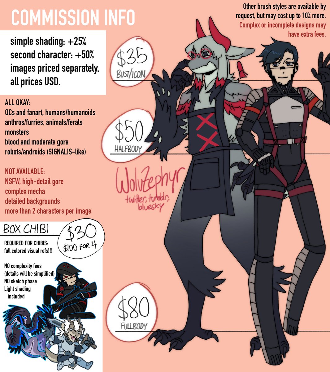 WolvZephyr's tweet image. 🎉 Updated sheet for the rest of 2025!
They aren't always open, but when they are, I don't have any limits on slots.