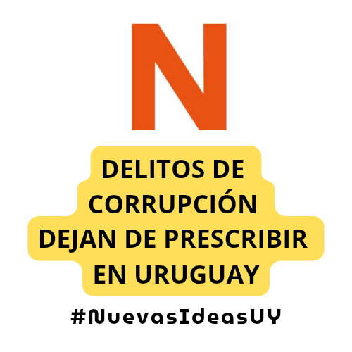 Los delitos de corrupción no pueden prescribir. Muchos corruptos se amparan en demoras judiciales: eso cambia. Con esta nueva herramienta perseguiremos a los corruptos de hoy, de ayer y de mañana. Transparencia, justicia y cero impunidad. #NuevasIdeasuy
#horadeotracosaUruguay 🍊