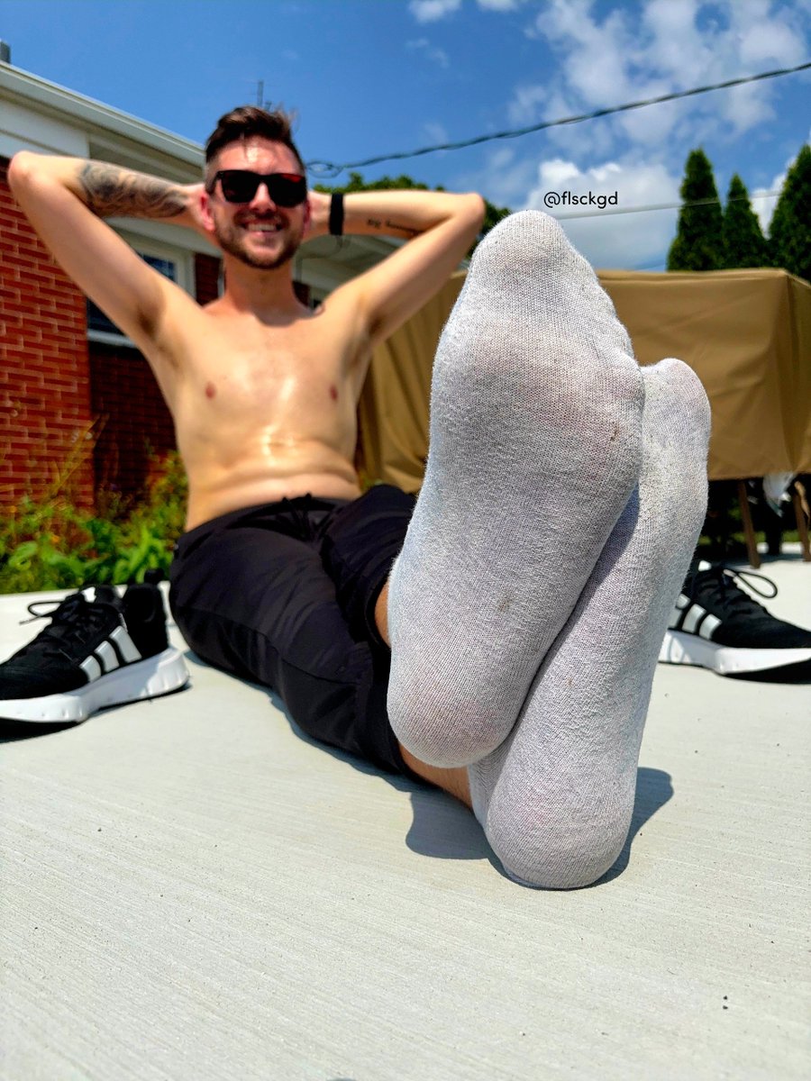 Dripping sweat, socks hot and sweaty — your mouth is the only place they belong.