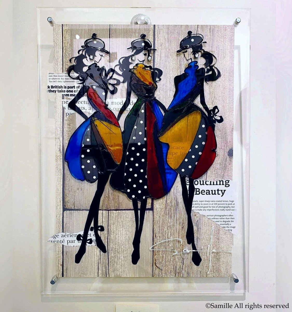 ネコメセン F4-02 アクリル画 ネコメセン F4-02 アクリル画