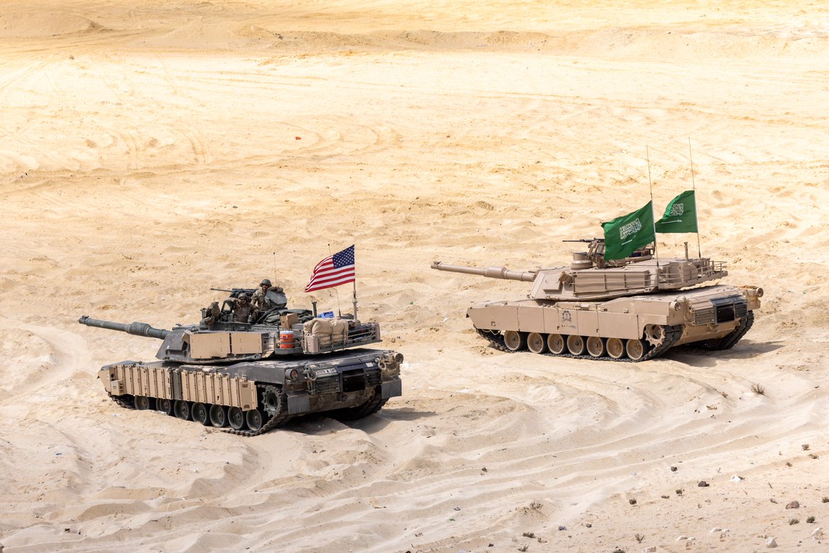 CENTCOM's tweet photo. Partner nation forces, together with U.S. military members, participate in a combined arms live-fire exercise (CALFEX) during BRIGHT STAR 25 at Mohamed Naguib Military Base, Egypt.

(U.S. Army photos by Joseph Kumzak) https://t.co/5lNbdxYP4K