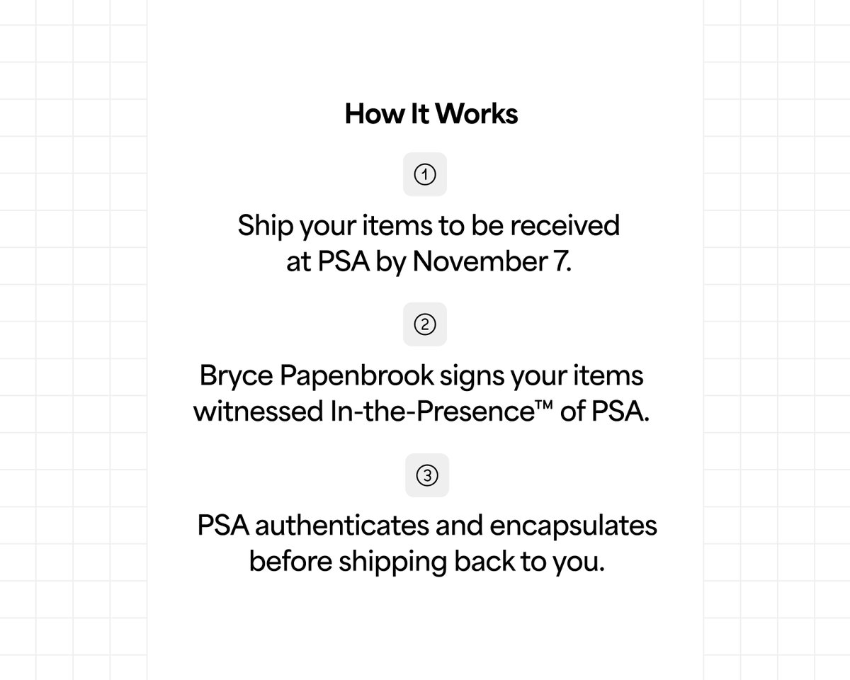 If you’ve ever wanted Eren Jaeger, Inosuke Hashibira, or Silver the Hedgehog’s autograph, now’s your chance. Get your items signed by Bryce Papenbrook with the PSA Autograph Series.

Your items will be signed by Bryce and witnessed In-the-Presence™️ of PSA, then authenticated and