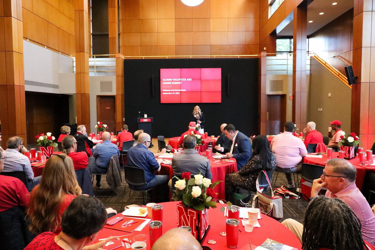 NebraskaAlumni's tweet photo. Today we hosted over 50 alumni for our Volunteer and Leader Summit! We're thankful for the time spent sharing ideas, hearing from University leaders and building Big Red spirit. ❤️ https://t.co/n0L3PdliXY