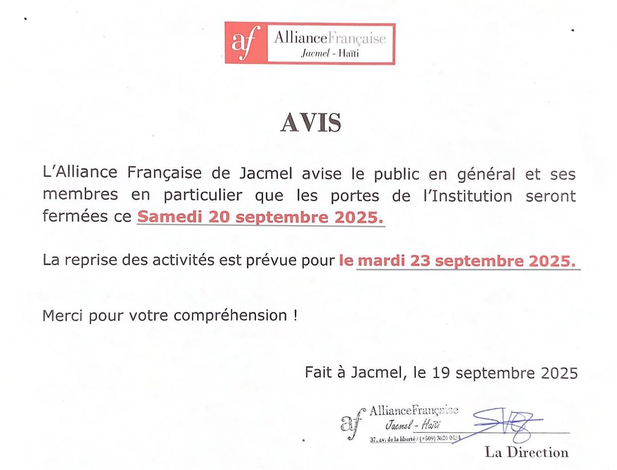Alliance française de Jacmel tweet media