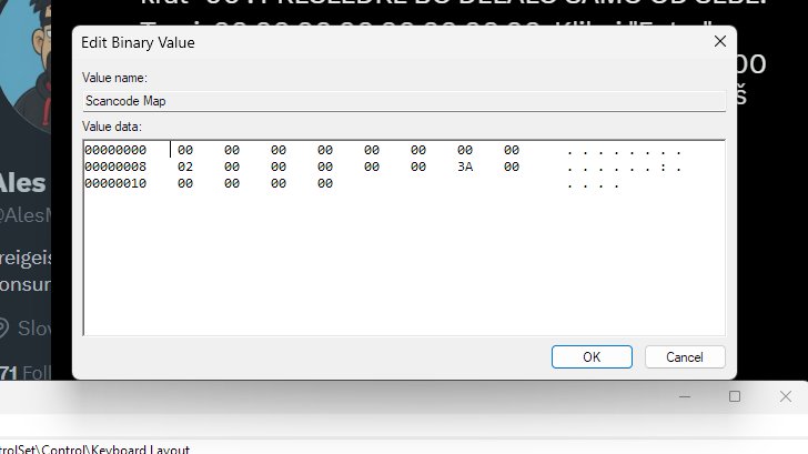 Namig, če gre komu tako kot meni na jetra, ko pomotoma pritisnem CAPS na tipkovnici in hoče to izklopiti tako, da tipka ne bo delovala:
stisni skupaj: WIN+R
vpiši : regedit
V registriju pojdi na : Computer\HKEY_LOCAL_MACHINE\SYSTEM\CurrentControlSet\Control\Keyboard Layout