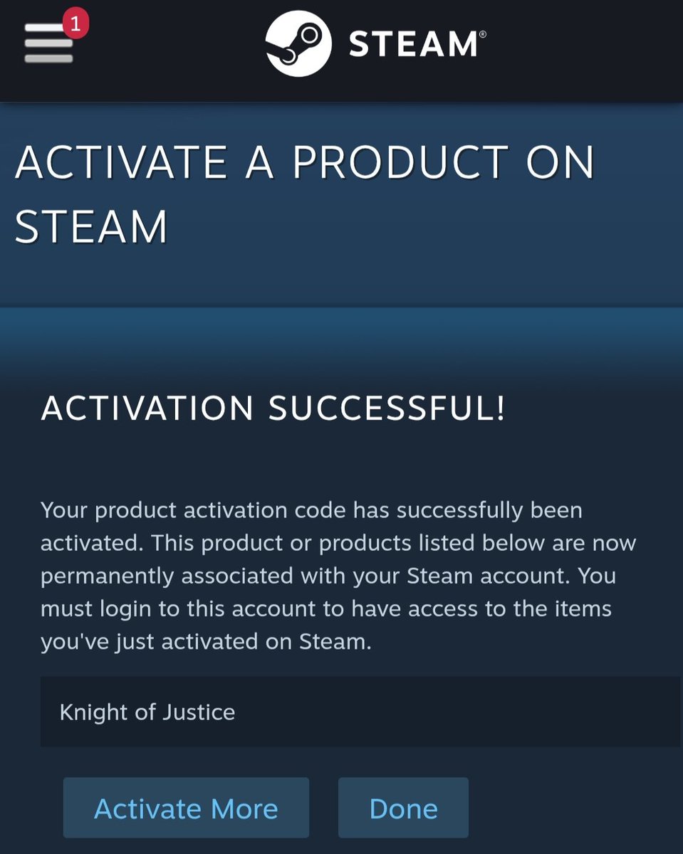 Thanks <a href="/StarFlowStudio/">StarFlow Studio</a>  for knight of justice steam key ..