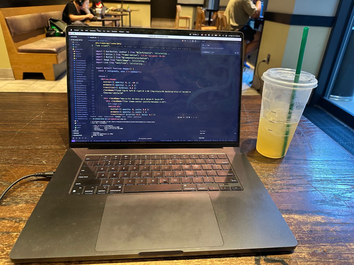 ronnypdev's tweet image. Friday evening, Starbucks coding sessions are back!- Tonight, I'm working on building a templating system. I have no idea how I'm going to build this, but trust and believe, I'll figure it out! #codingwhileunemployed #UntilTheWheelsFallOff #Nextjs #TypeScript #React #TailwindCSS…