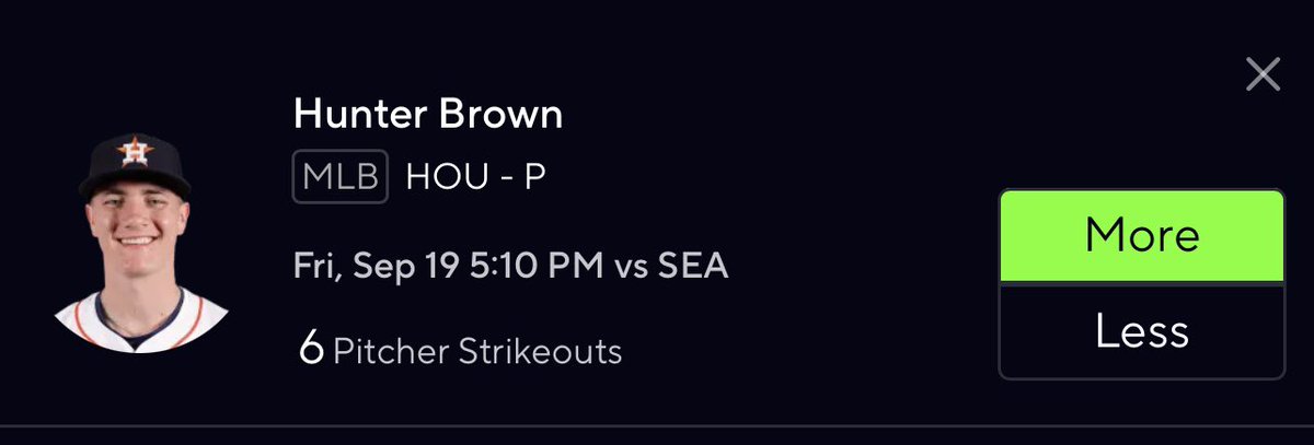 🚨⚾️ MLB PLAY #2 ⚾️🚨

💰Hunter Brown O 6.0 Strikeouts💰

#prizepicks #gamblingx