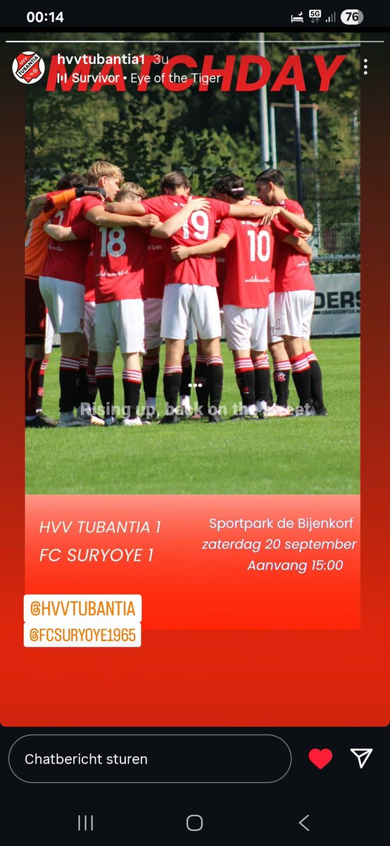 ErwinLeis's tweet photo. Morgen de eerste competitie wedstrijd. Komt allen. https://t.co/xi4a9H7Aur