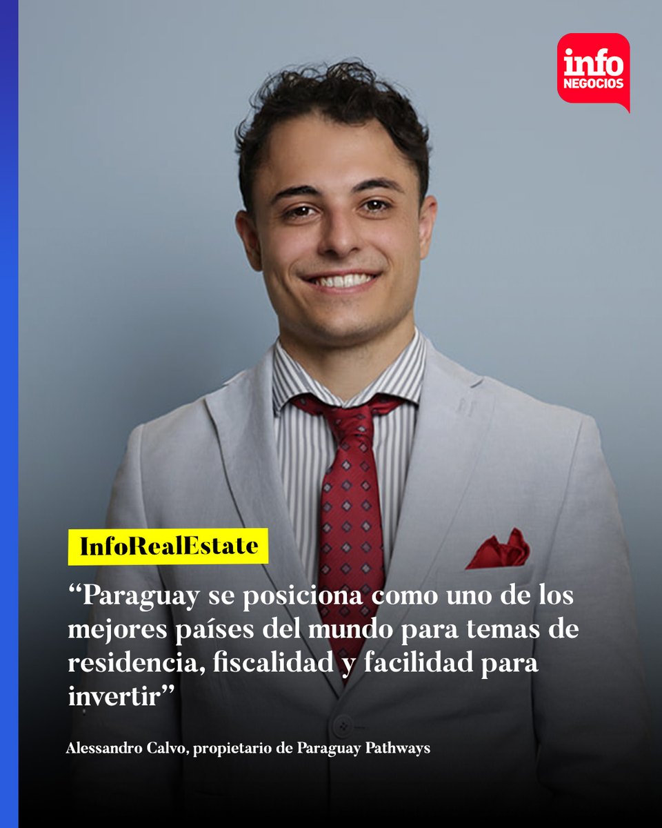 InfoNegocios_PY's tweet photo. 🏢 #infoRealEstate |
💼 Alessandro Calvo destaca que Paraguay es uno de los mejores países para residencia, fiscalidad e inversión.
https://t.co/g3aTjjaqjw https://t.co/QlmIIoMJC4