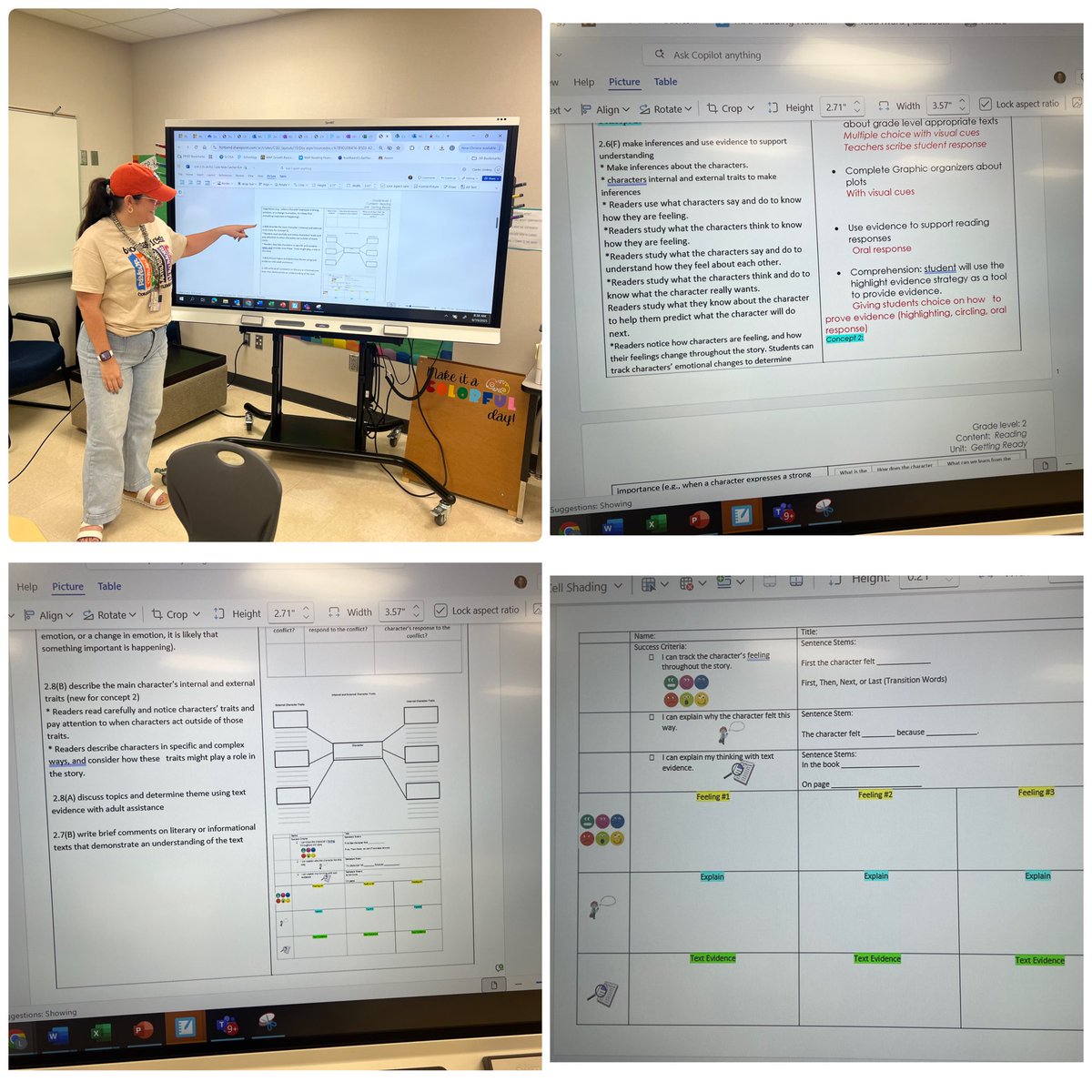 CSE_Chameleons's tweet photo. 2nd grade is diving deep into ELA 2.6F &amp; 2.8B! Teachers unpacked TEKS, built success criteria, and selected texts. Ms. Clark modeled how to teach students to annotate using color to distinguish between feelings, explanations, and text evidence. Way to go, CSE! @DrAprudhomme https://t.co/qsKFhFRgvt