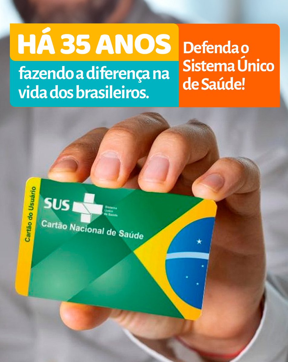 randolfeap's tweet photo. Viva o SUS, o maior sistema público, gratuito e universal de saúde do mundo! Orgulho de todos os brasileiros, o Sistema Único de Saúde completa hoje 35 anos de história e de serviço à nossa gente.

Tão forte que resiste às tentativas de enfraquecê-lo, tão digno que atende até quem o ataca, o SUS está presente em cada canto do Brasil, do Oiapoque, no meu Amapá, até o Chuí, no extremo sul.

Hoje é dia de celebrar o SUS e defender a saúde pública, gratuita e para todos! 😍👏🏼