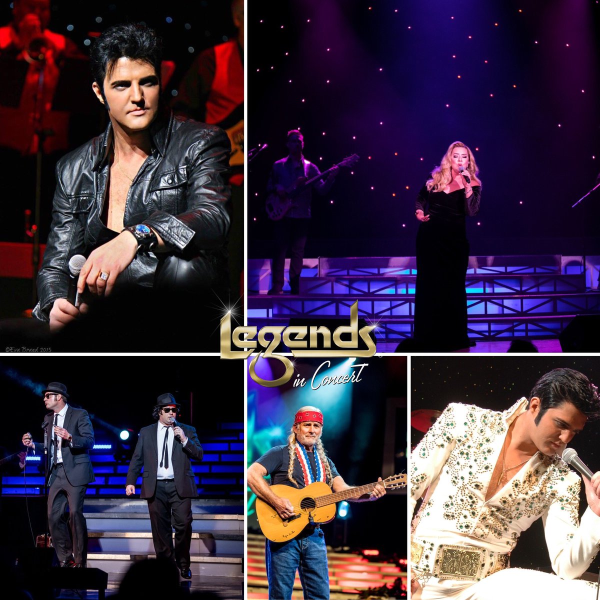 Show today at 3pm featuring legendary tributes to Elvis ('68 Comeback and Las Vegas eras), Adele, The Blues Brothers™, and Willie Nelson!