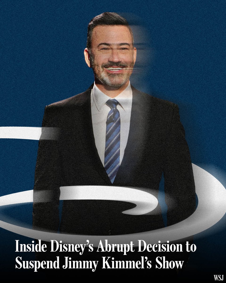 Jimmy Kimmel was going to use his show to address the uproar over his Charlie Kirk comments. Disney executives worried it would make things worse. 

Read more: 🔗 on.wsj.com/48nCDKr