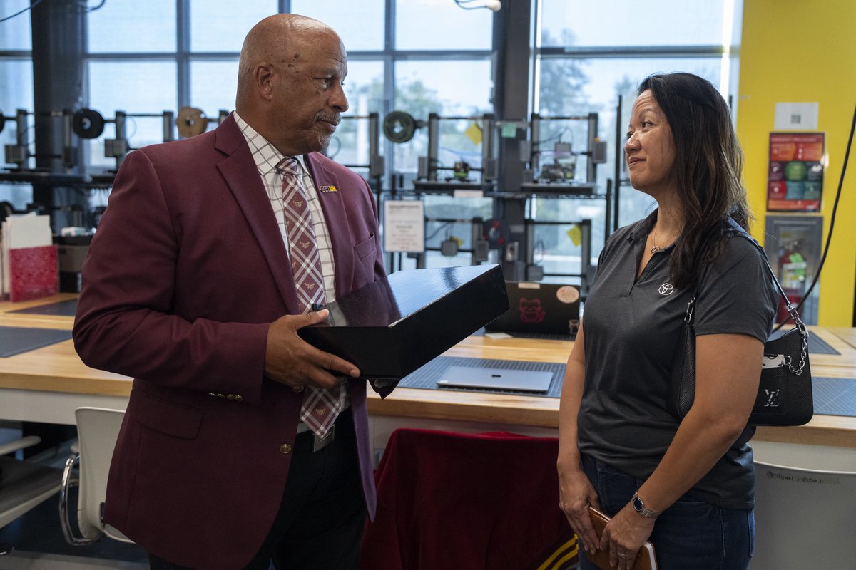 CSUDHPrezParham's tweet image. Had a fantastic visit from the @Toyota team today! Showcased the Toyota Center for Innovation, the future Mobility Hub, and the O&amp;amp;P building. Big thanks to Ana, Michaela, and the Toyota team for their amazing partnership.