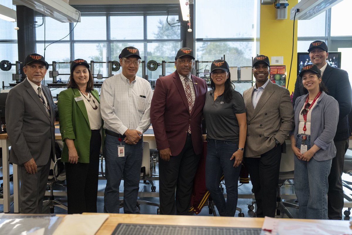 CSUDHPrezParham's tweet image. Had a fantastic visit from the @Toyota team today! Showcased the Toyota Center for Innovation, the future Mobility Hub, and the O&amp;amp;P building. Big thanks to Ana, Michaela, and the Toyota team for their amazing partnership.