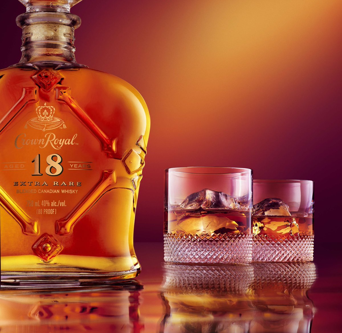 Crown Royal Aged 18 Years Extra Rare Blended Canadian Whisky is a rare blend of three of our most exceptional whiskies, handcrafted by our master blender, patiently aged to perfection for no less than 18 years. Discover more about this release: bit.ly/3ItVVDw