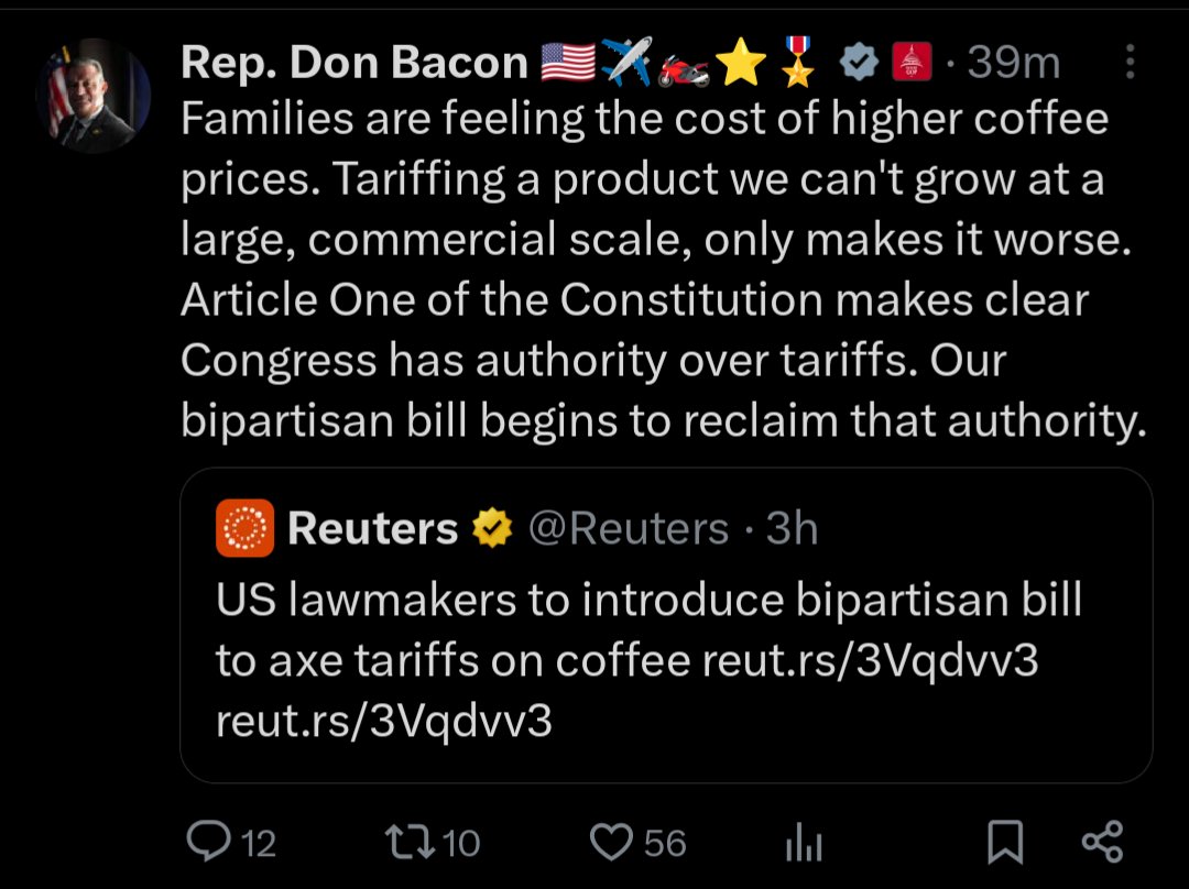 AngieLauritsen's tweet image. Um. Not sure who needs to hear this, but Congressman Bacon has voted to support tariffs 3 times this year. 3x. 
#NE02 #GOPTariffs