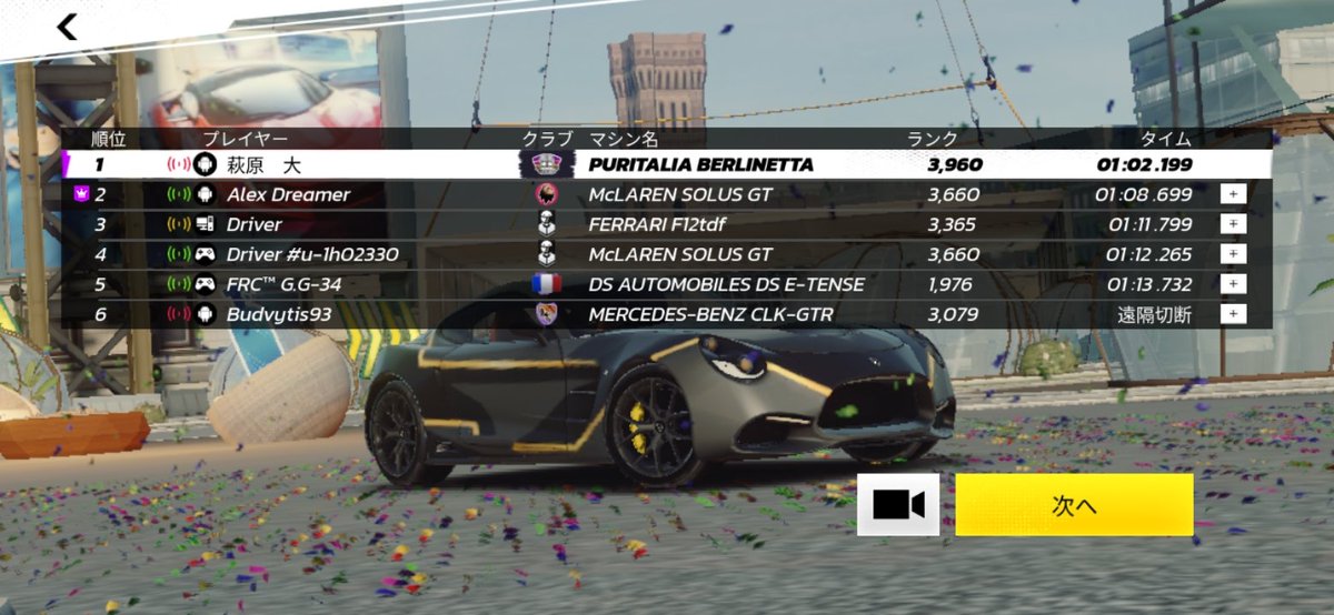 hagiwaradaipc's tweet image. Asphalt Legends
マルチプレイレース 1位 勝ちました pt 13