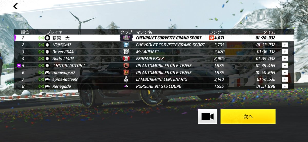 hagiwaradaipc's tweet image. Asphalt Legends
マルチプレイレース 1位 勝ちました pt 11