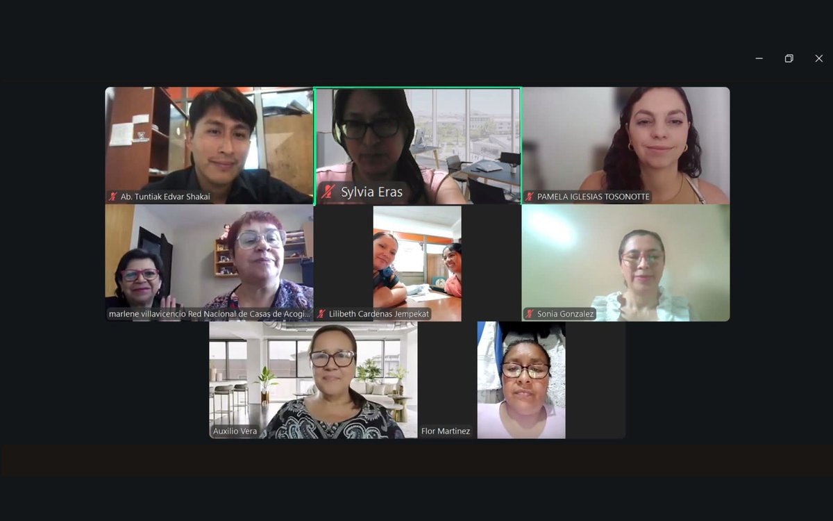 En una reunión con el jefe de Promoción de Derechos y Equidad de la Dirección de Desarrollo Social de la Prefectura de Morona Santiago, y con la representante de la Red Nacional de Casas de Acogida del Ecuador, conocimos el modelo de gestión de la Casa de Acogida “Nua Kakaram”.