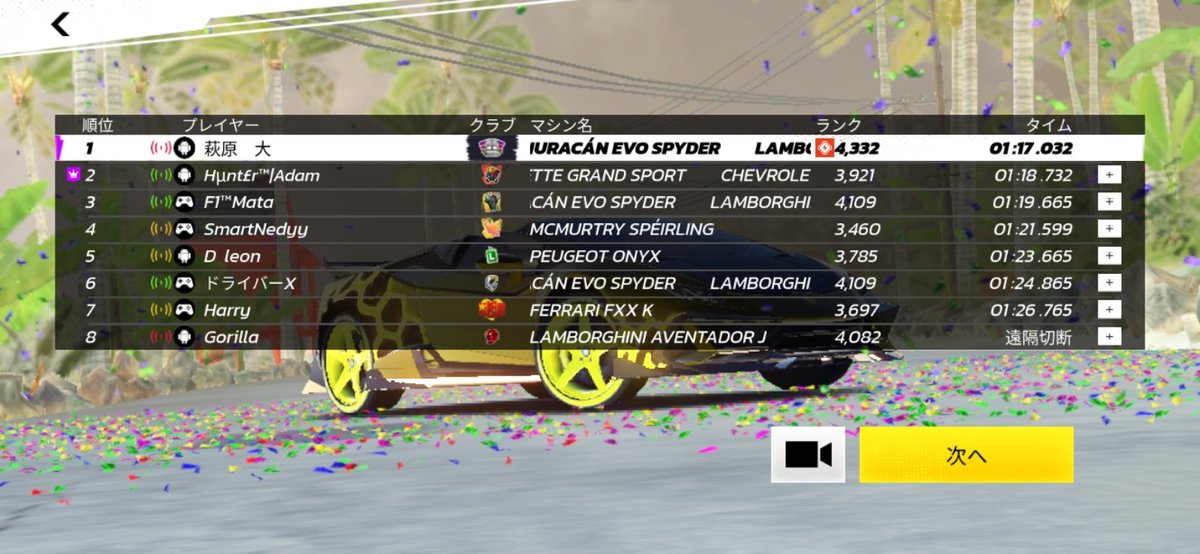 hagiwaradaipc's tweet image. Asphalt Legends
マルチプレイレース 1位 勝ちました pt 15