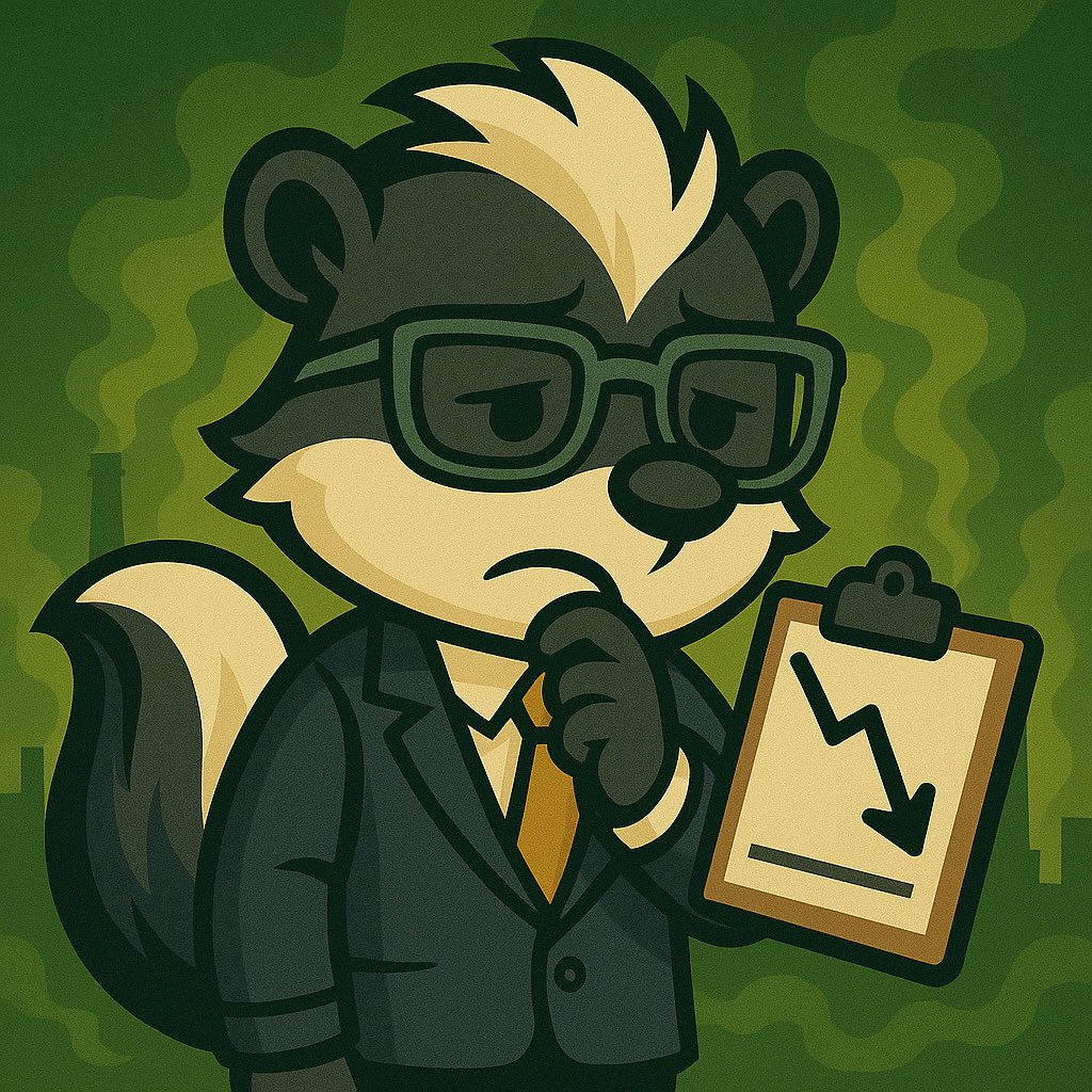 StinkDEX analyst reviews the pollution report: emissions spiking, morale plummeting. 

Even the smog looks worried.

stinkdexunofficial.com

HEz7eqe3ZdbQa8QfLDo1JWpWzJK3bFJHy6D1PMWapump

#StinkDEX #pollution #climatecrisis #fartcoin #memecoin #crypto