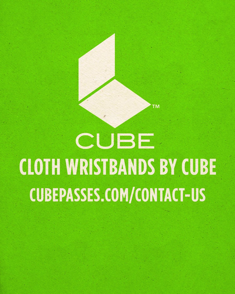 CubePasses's tweet photo. ✨ Durable, comfortable, and fully customizable ��� CUBE cloth wristbands are made to last the whole event (and beyond)! #cubepasses #greenmachine #festivalseason #vip #backstagepasses #credentials https://t.co/GL4CxnOP7t