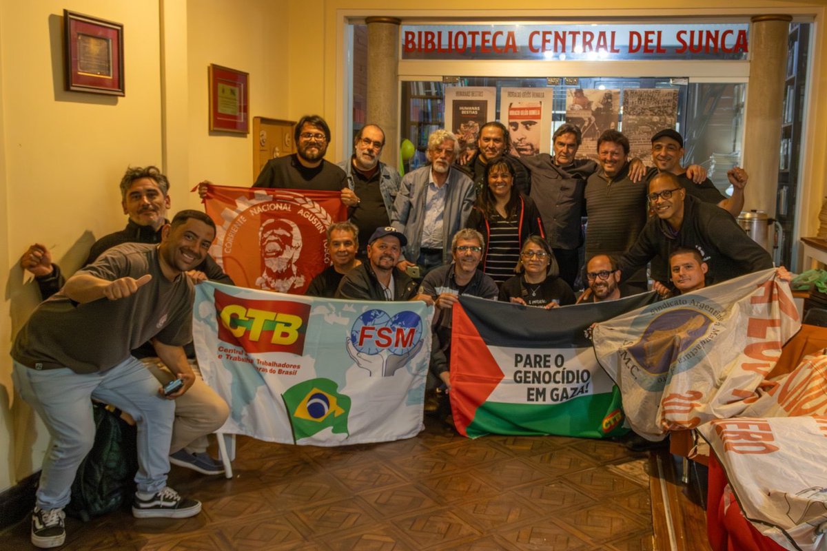 accionscpy's tweet image. Acción Sindical Presente en el encuentro Cono Sur de la Federación Sindical Mundial, en el marco de los 80 años de la FSM.
Nuestro compañero, de la UIS de Jubilados y Pensionados Oscar Usher, participó como delegado en el encuentro que se lleva a cabo en el SUNCA, Uruguay.