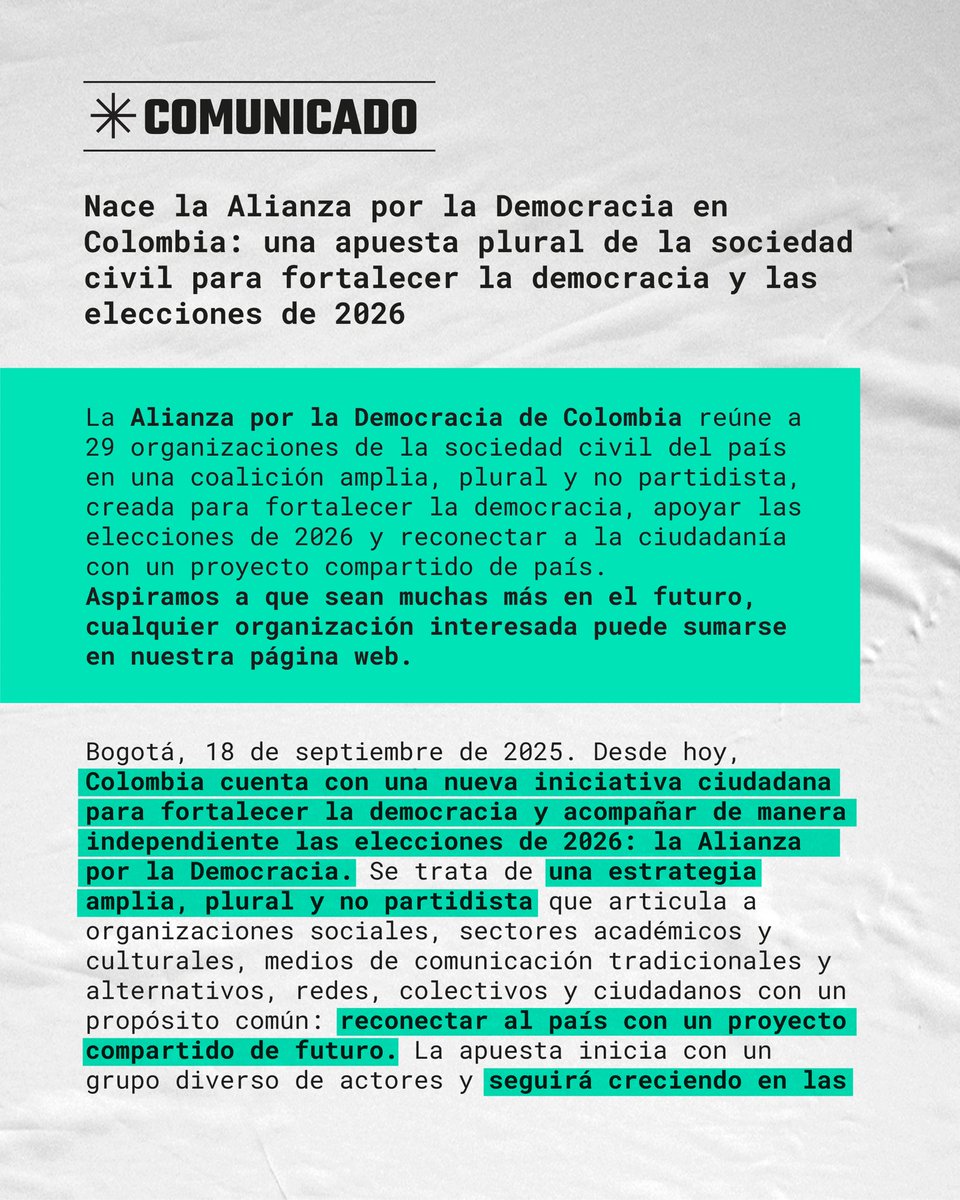 Alianza por la Democracia Colombia tweet media