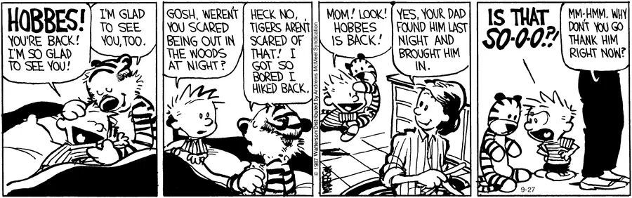 Calvinn_Hobbes's tweet photo. Calvin pretending Hobbes didn’t just cause him emotional devastation.
#CalvinandHobbes #PlayingItCool https://t.co/UoryhykxRE