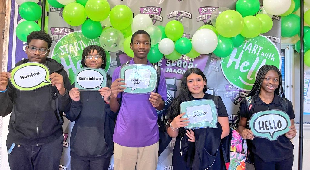 ShenandoahMS's tweet photo. This past week, our students embraced #SayHelloWeek, and the impact has been incredible.
From new friendships blossoming in the hallways to a more welcoming vibe in the classrooms, the effect of this initiative has been powerful. https://t.co/Q3KGtdKoWk