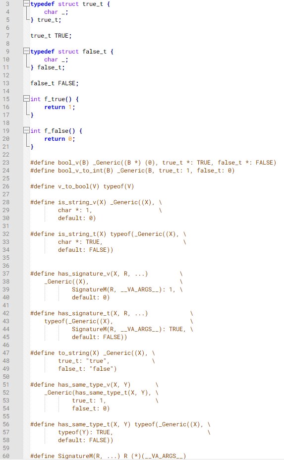 ttldtor's tweet image. #c #metaprogramming
An attempt at metaprogramming in C using `_Generic` and `typeof`.
I managed to successfully do some work with function "signatures." Otherwise, it was just a bit of fun.
gist.github.com/ttldtor/759be9…