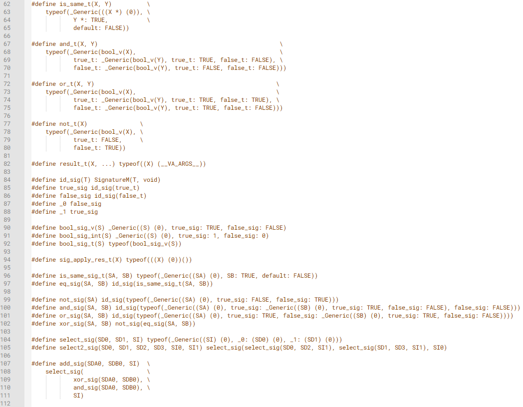 ttldtor's tweet image. #c #metaprogramming
An attempt at metaprogramming in C using `_Generic` and `typeof`.
I managed to successfully do some work with function "signatures." Otherwise, it was just a bit of fun.
gist.github.com/ttldtor/759be9…