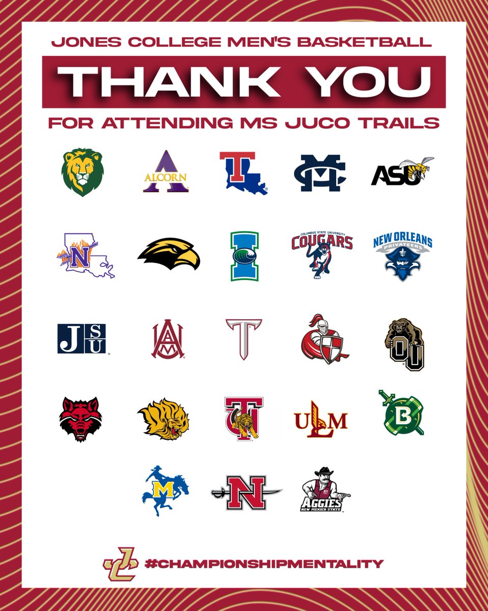 Jones Men’s Basketball (@jc_bobcatsmbk) on Twitter photo Big thanks to all the 4-year coaches who came out to the MS JUCO Trails.
#ChampionshipMentality
#RecruitJonesBasketball Big thanks to all the 4-year coaches who came out to the MS JUCO Trails.
#ChampionshipMentality
#RecruitJonesBasketball