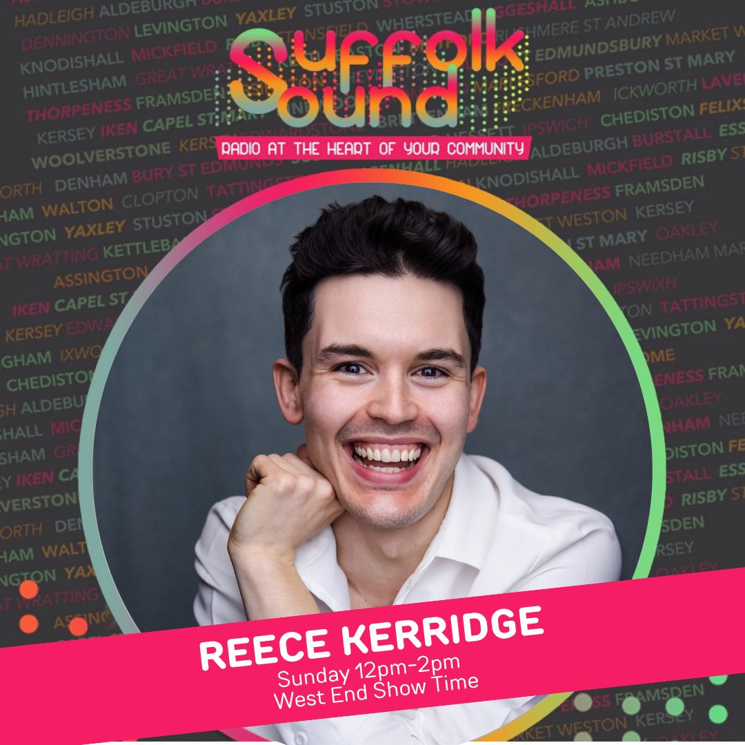 Get ready, Suffolk! 🎧 I'm thrilled to be back on air, covering the awesome theatre show on <a href="/Suffolk_Sound/">Suffolk Sound Radio</a> for a few Sundays from 12pm-2pm! 

📅 Sundays, 
🕓 12pm-2pm
Tune in live at suffolksound.com (Link in Bio)

#radiopresenter #suffolksound #westendshowtime