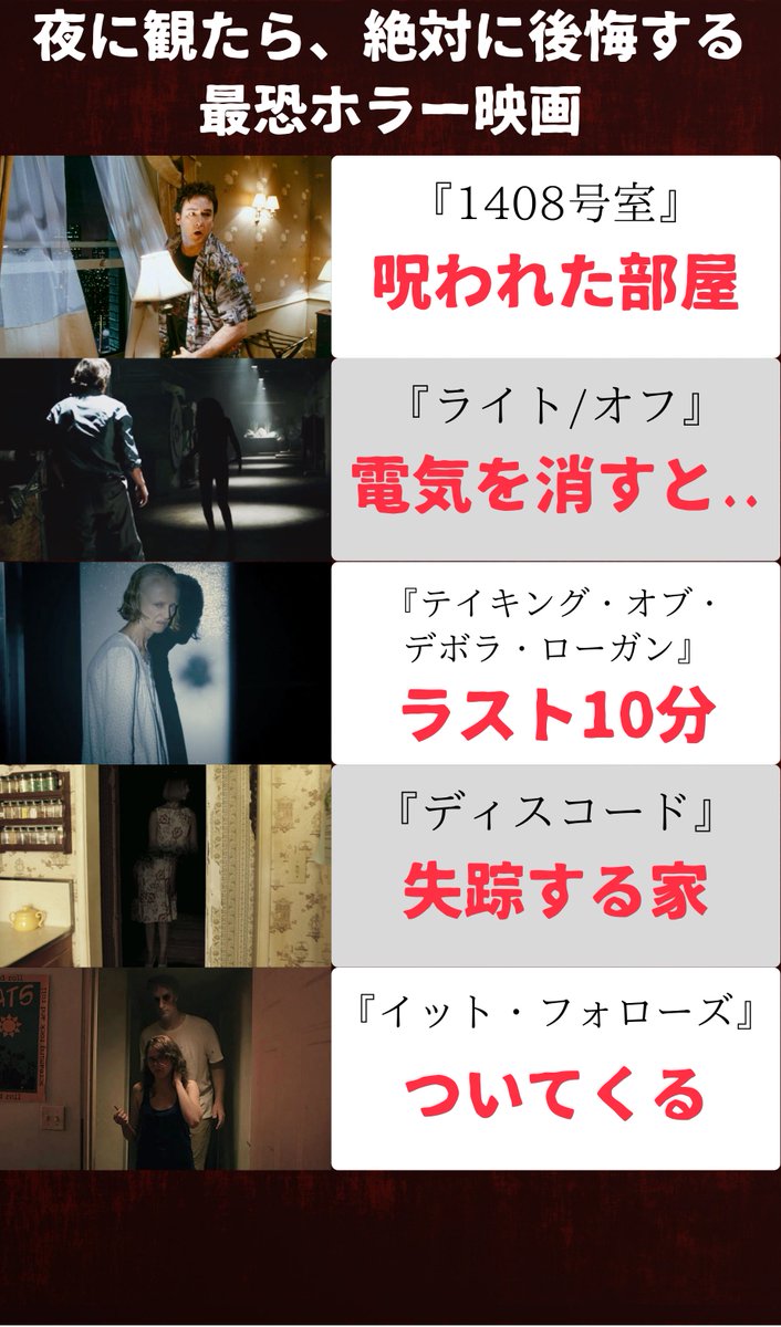 nyanko_movies's tweet photo. 夜に観たら、絶対に後悔する最恐ホラー映画 https://t.co/xVwx3OlQyU