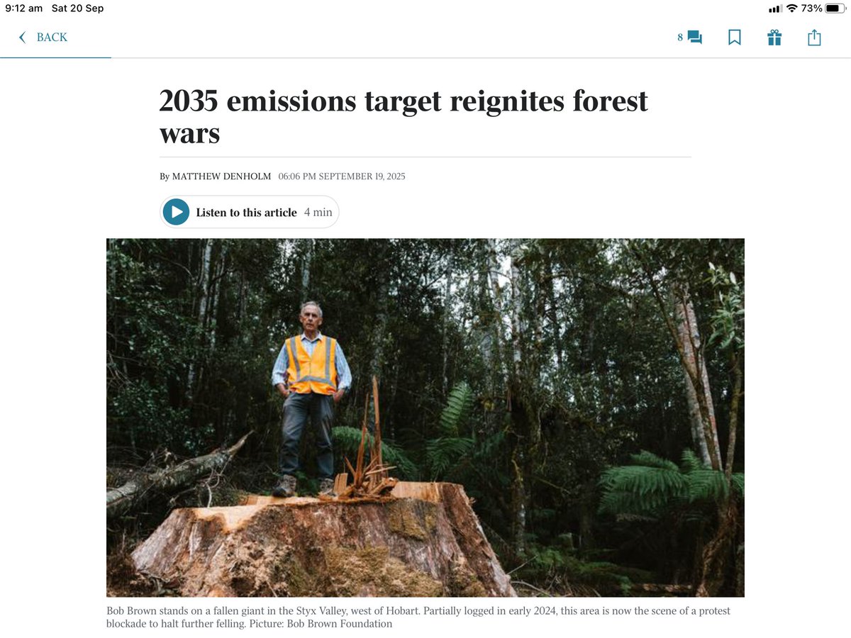 2035 emissions target reignites forest wars theaustralian.com.au/nation/push-to… #forests #forestry #climateaction #climate #netzero #auspol #politas