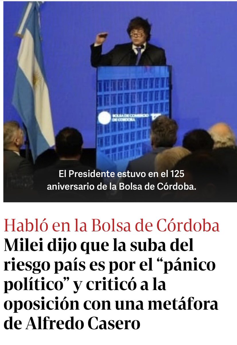 Presidente, el pánico político lo crean ustedes mismos.

Lo crea un Gobierno que quema las reservas del país para sostener el espejismo de la estabilidad hasta la elección. Eso no es política económica, es irresponsabilidad electoral.

El pánico nace de un oficialismo que promete