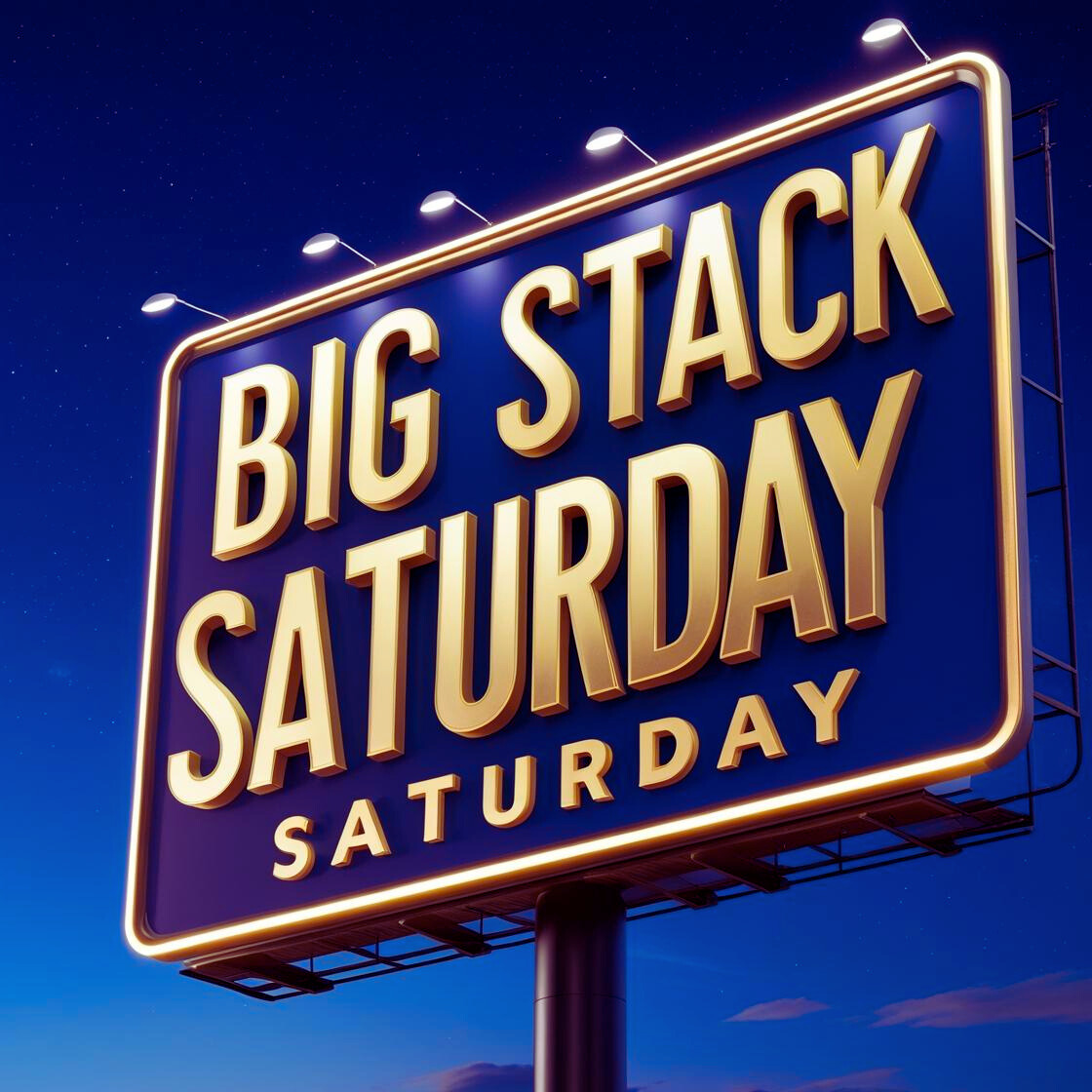 Come on down for the Big Stack NLH today at 11am. 
$300 buy-in
30,000 chips, 30 min levels w/re-entry
Registration closes at 3:30pm