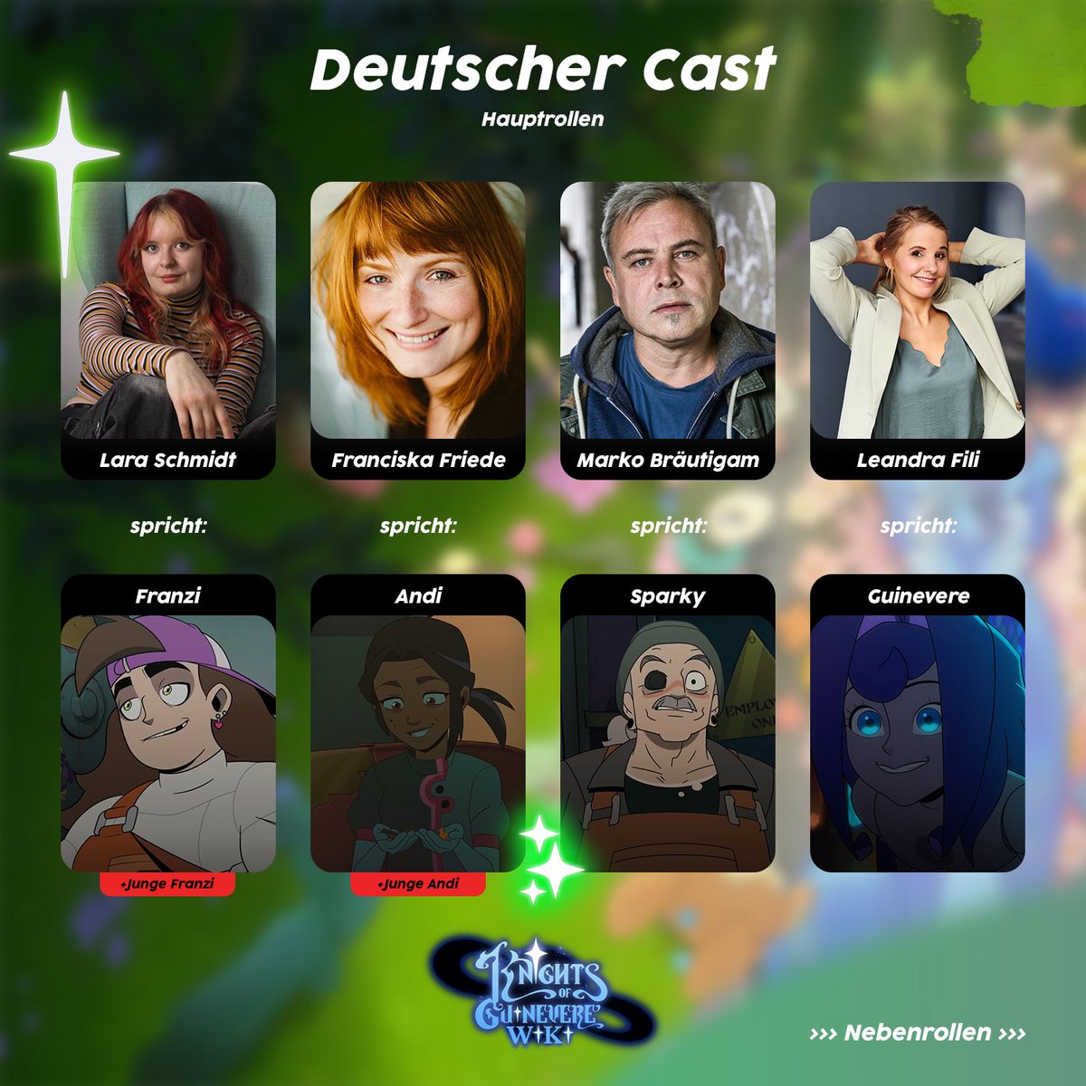 ChikunVA's tweet photo. "DIE RITTER DER GUINEVERE", die neue Serie von @glitch_prod, @DanaTerrace, @zach2themax und @johnbaileyowen ist nun draußen!
Für die deutsche Synchronfassung durfte ich das Dialogbuch schreiben und gemeinsam mit  @Oli_am_Mic die Regie führen (und mehr).

GÖNNT EUCH DEN CAST!! https://t.co/Y8zZAiuMFz