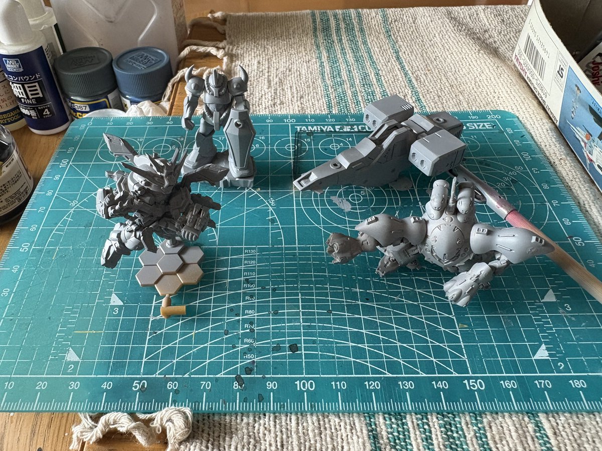 #wip #スペリオルディファイン　#ハイゴック　#ゴッドガンダム　#グフ　#アーガマ　羽🪶のあるやつもwip...