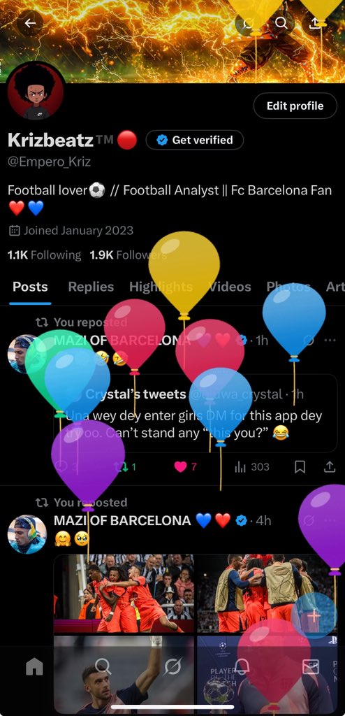 Empero_Kriz's tweet image. “New age. Same soul. Bigger blessings. Thank you God for another chapter. 🙏🎉 #BirthdayVibes”

#I_got_Birthdayballoons 😍🤭