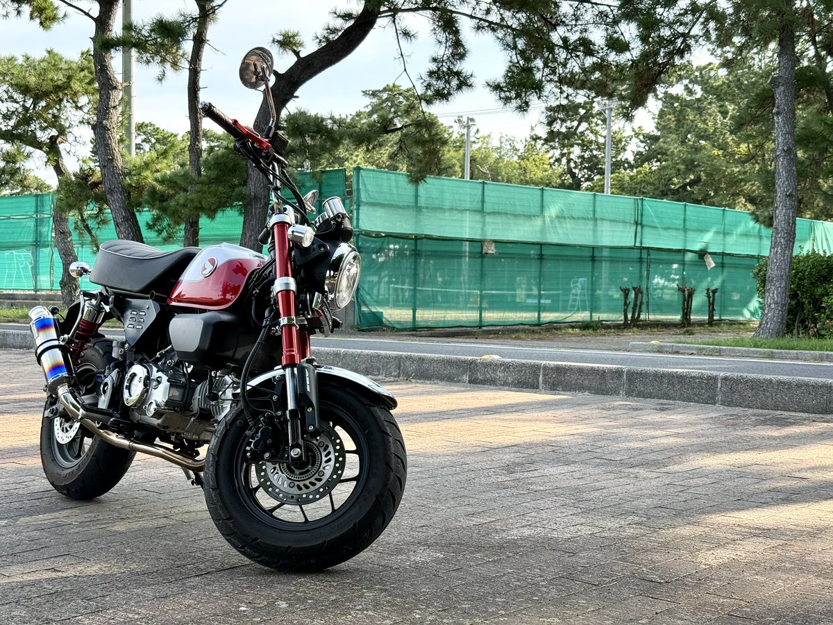 休憩中☕️
秋かな🍂
#モンキー125
#一の宮公園