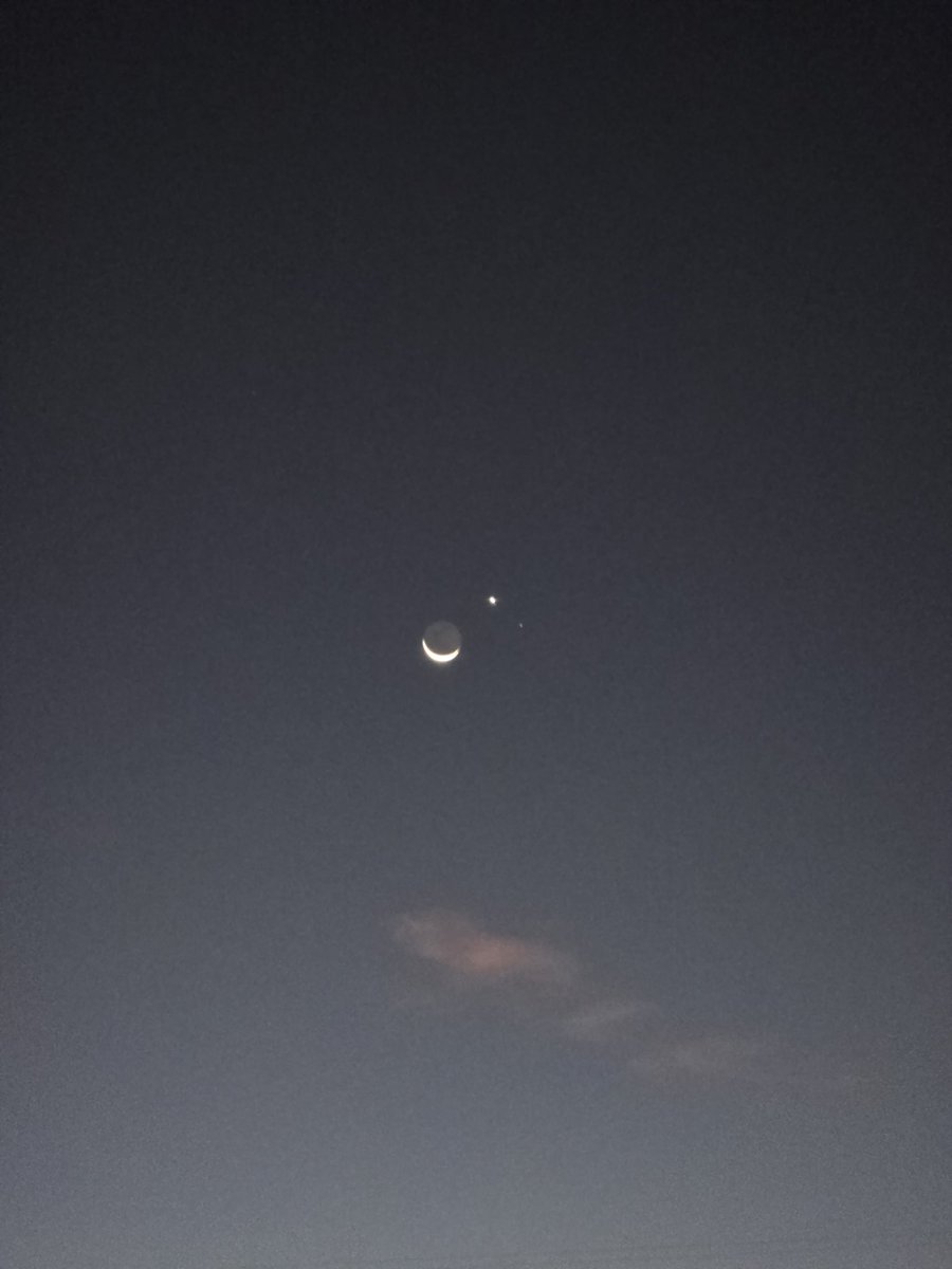 In case you missed it... The Moon with Venus behind. Took this before I left for work, 6 am Mountain Time.