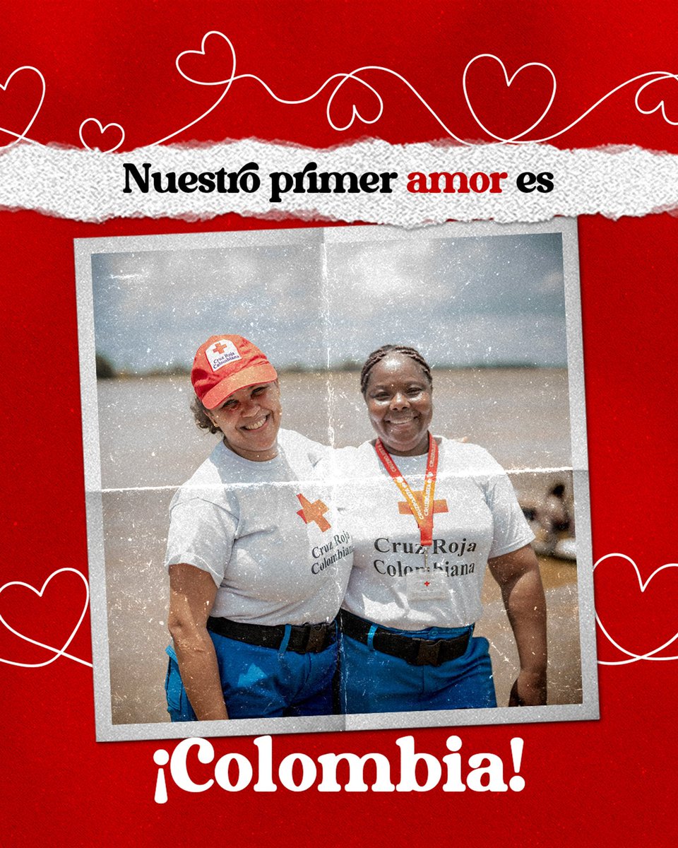cruzrojacol's tweet photo. ¡Nuestro primer amor es Colombia! ❤️🇨🇴
En este mes de Amor y Amistad recordamos que hay amor en cada paso que damos.
Desde la Cruz Roja Colombiana reafirmamos que el mejor regalo siempre será tender la mano a quienes lo necesita.

#AmorYAmistad #SomosCruzRojaColombiana https://t.co/MLL19j1VwO