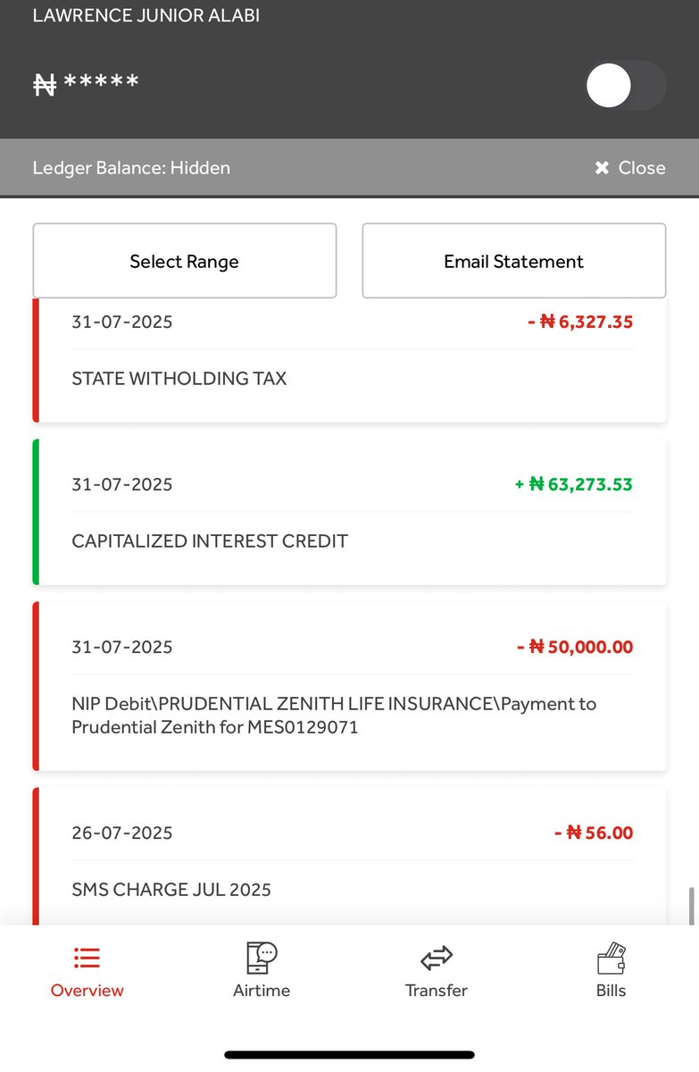 the_Lawrenz's tweet photo. There’s no Adult Nigerian who doesn’t pay tax.

One way or the other, you pay tax…knowingly or unknowingly.

In July, for instance, my savings account gained a capitalized interest credit of ₦63,273.53.

Automatically, a state WHT of ₦6,327.35 was deducted from that gain.

So, it is very disingenuous for anyone to claim Nigerians do not pay tax.

Also, it’s not that Nigerians are unwilling to pay tax. The problem is that when leaders have a track record of diverting funds and wasting taxpayers’ money on personal gratification, trust becomes eroded. As a result, people are neither happy nor confident that their taxes will truly work in their favor.