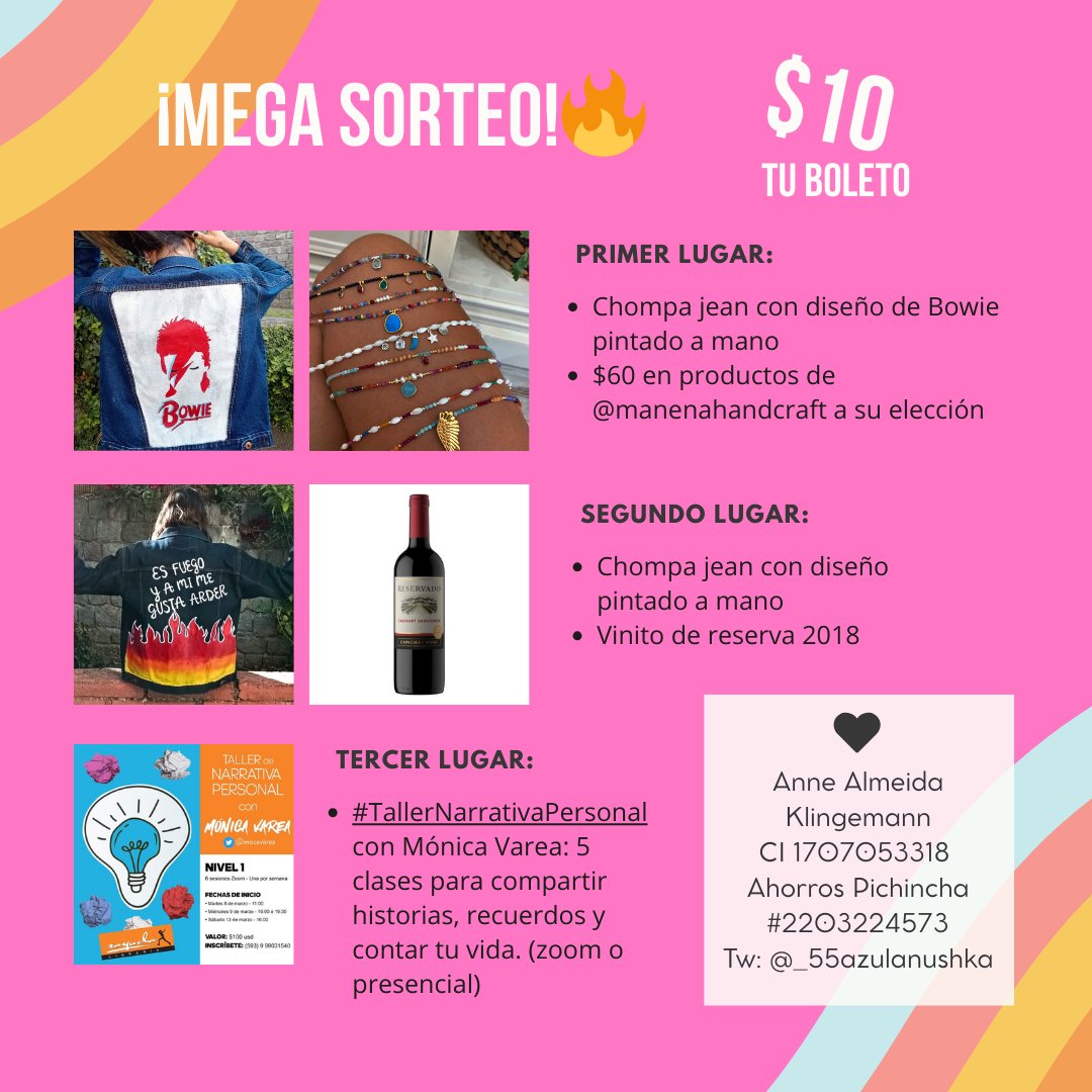 Adivinen qué! Tenemos más premios 🎉
Ayudemos a <a href="/_55azulanushka/">ॐAɳöυƙ ᥫ᭡</a>: su mamá necesita URGENTEMENTE para la UCI. Por apenas $10:

🏆 Premios para 1er, 2do y 3er lugar
💥 Todos los premios e info en la imagen
🙏 RT, participa y multiplica la esperanza
Vamos, mi gente bonita! 💖